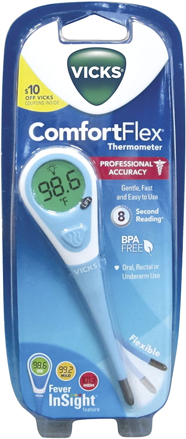 Vicks Comfortflex Digital Thermometer For Rectal Oral Or Underarm Use