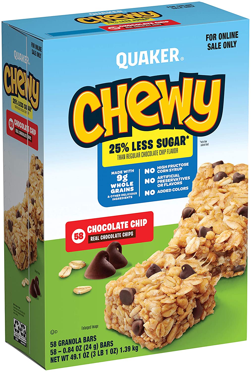 Quaker Chewy Granola Bars, Chocolate Chip, (58 Pack) for Only $3.62 ...