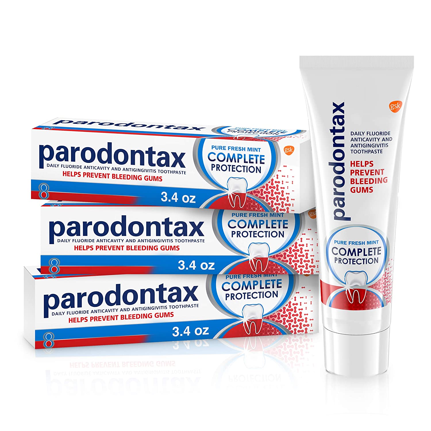 Parodontax Complete Protection Toothpaste for Bleeding Gums, Gingivitis
