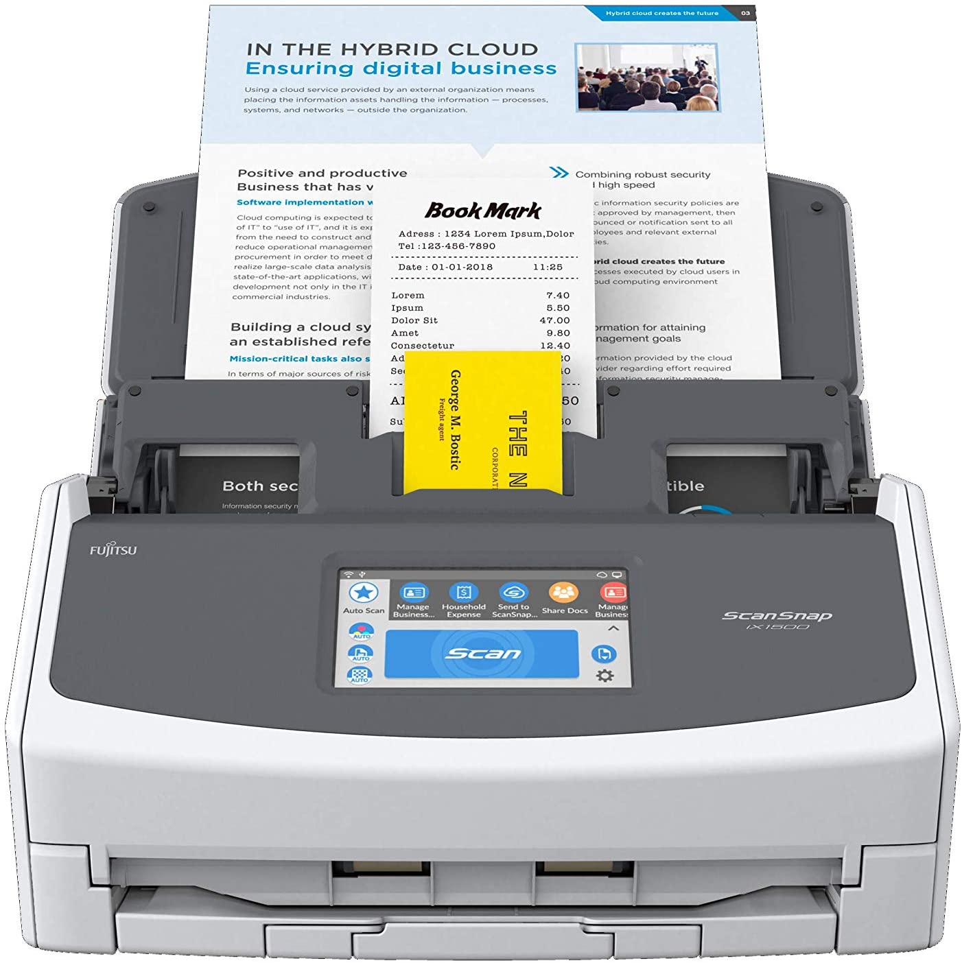 fujitsu scansnap ix500 color duplex document scanner