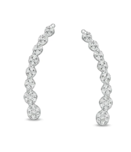 Sponsored: Gorgeous 10K White Gold Diamond Ear Crawler Earring for ONLY ...