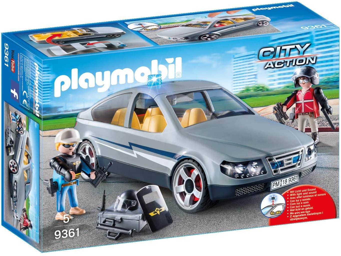 playmobil 6043 police van with lights and sound