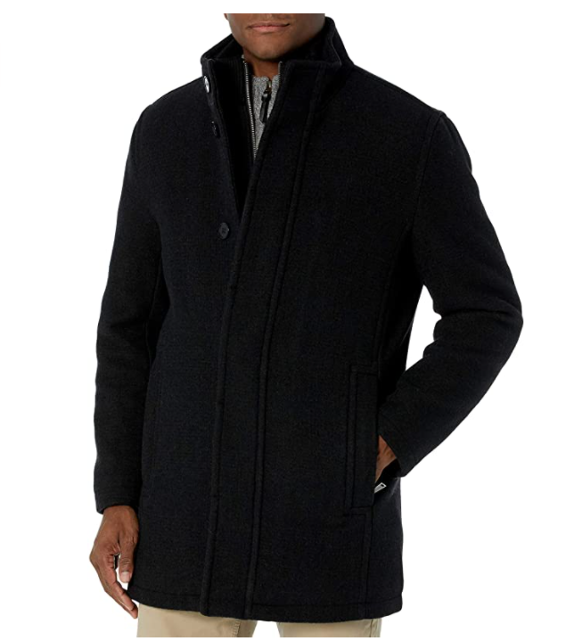 Cole Haan mens Wool Plaid Car Coat With Bib for ONLY $44.99 Shipped ...