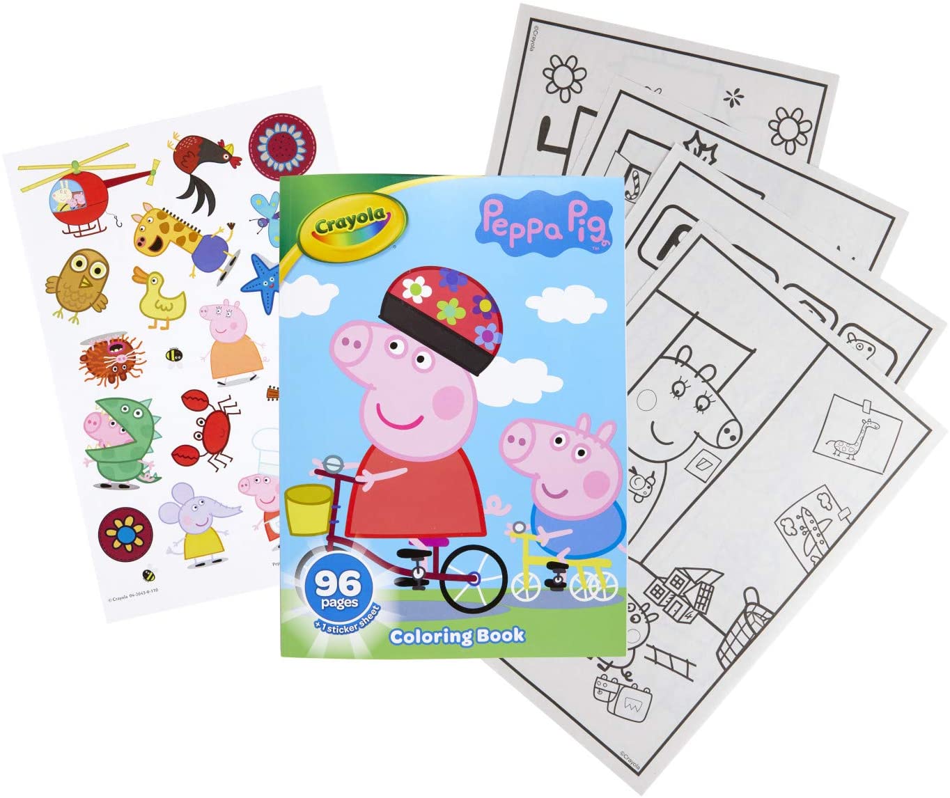 Crayola Peppa Pig Coloring Book with Stickers (96 Pages) for ONLY $2.39