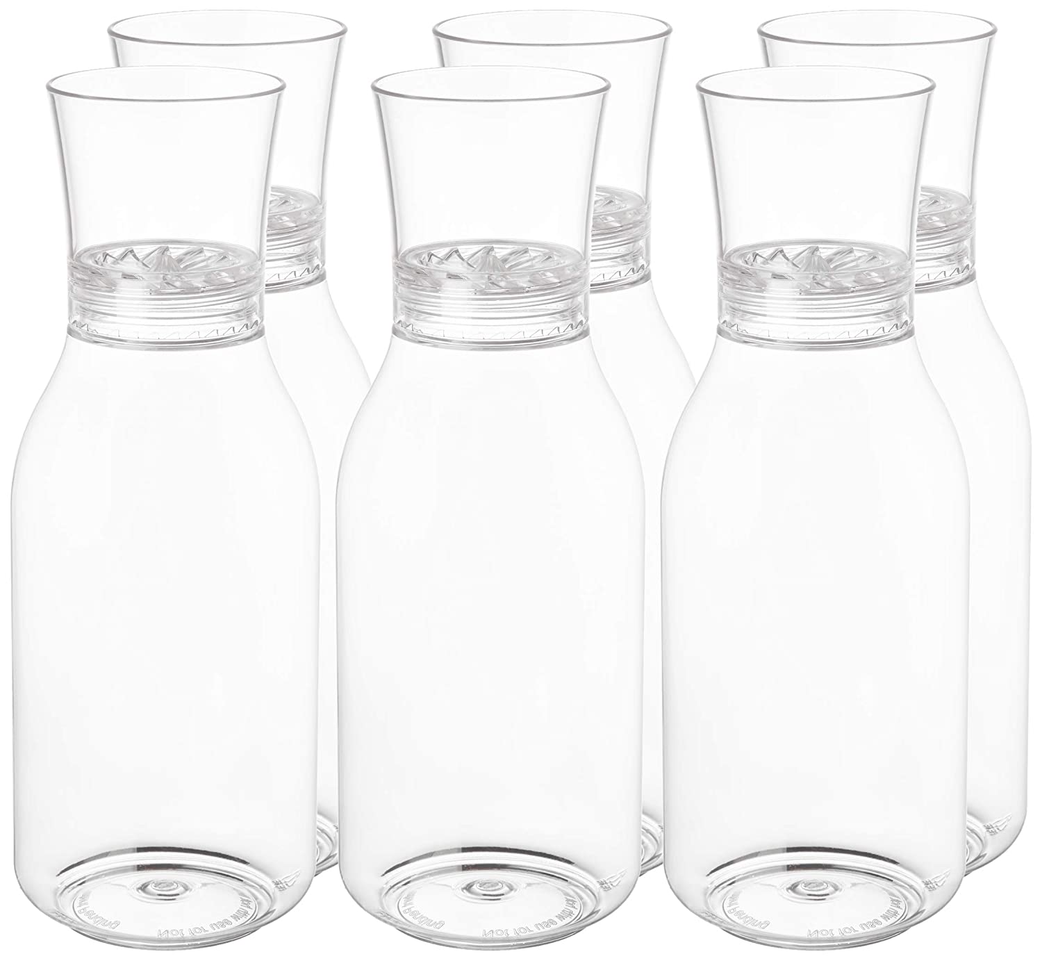 Set of 6 Plastic Shatterproof Carafes (32 oz) for ONLY