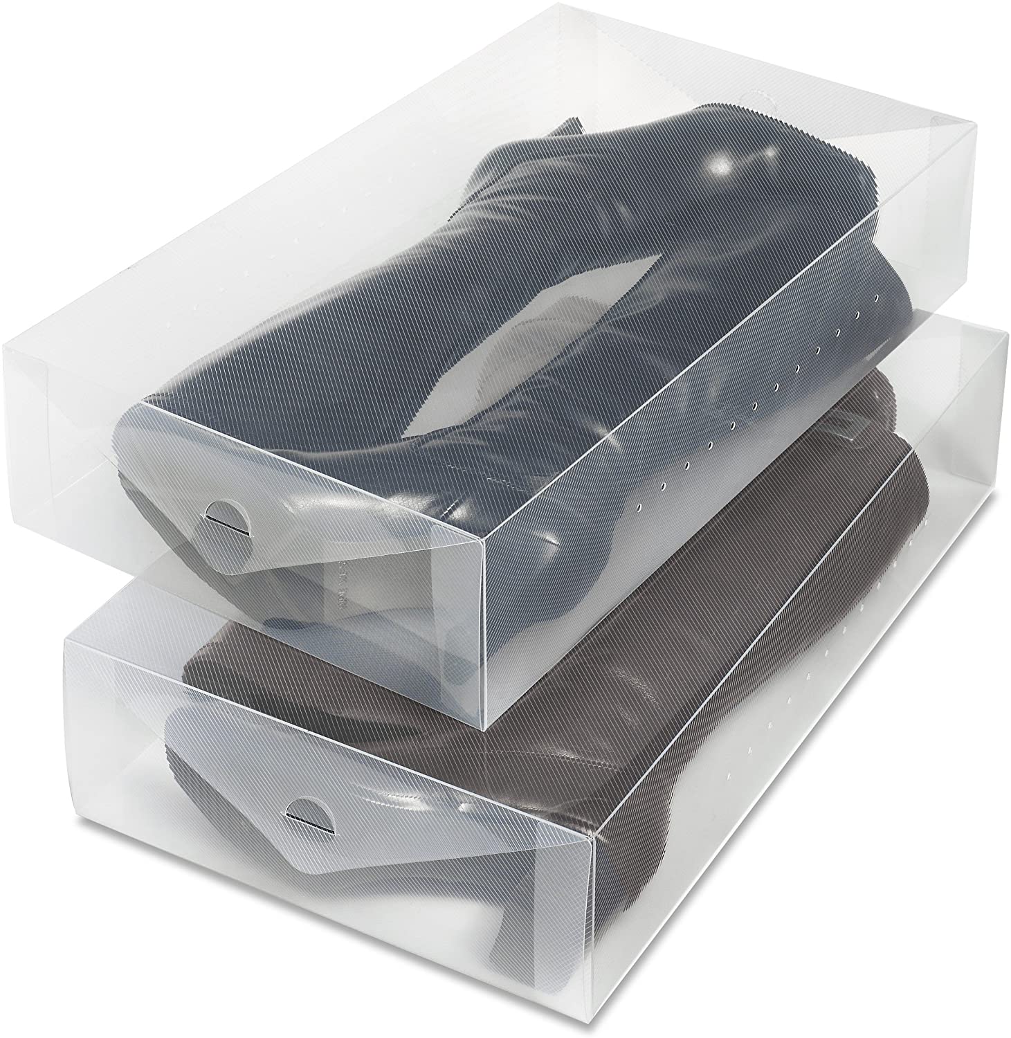 Whitmor Heavy Duty Stackable Clear Boot Boxes (Set of 2) for ONLY $3.42 ...
