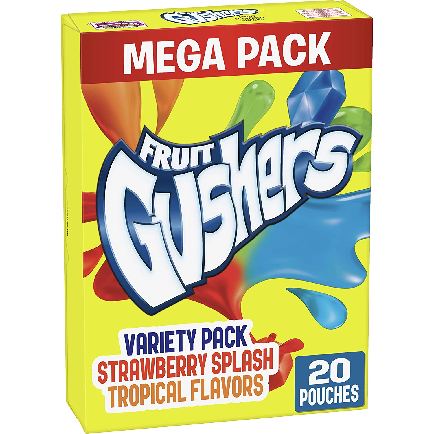 Gushers, Strawberry Splash and Tropical Flavors (20 Pouches) for ONLY