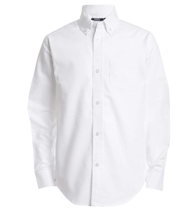 IZOD Boys’ Long Sleeve Solid Button-Down Oxford Shirt for ONLY $11.70 ...